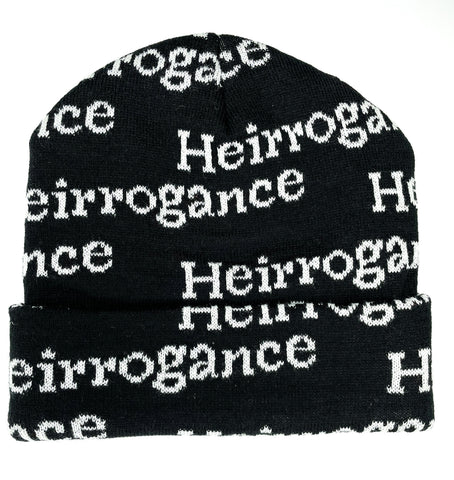 Heirrogance “BLK” Jacquard Knitted Cap